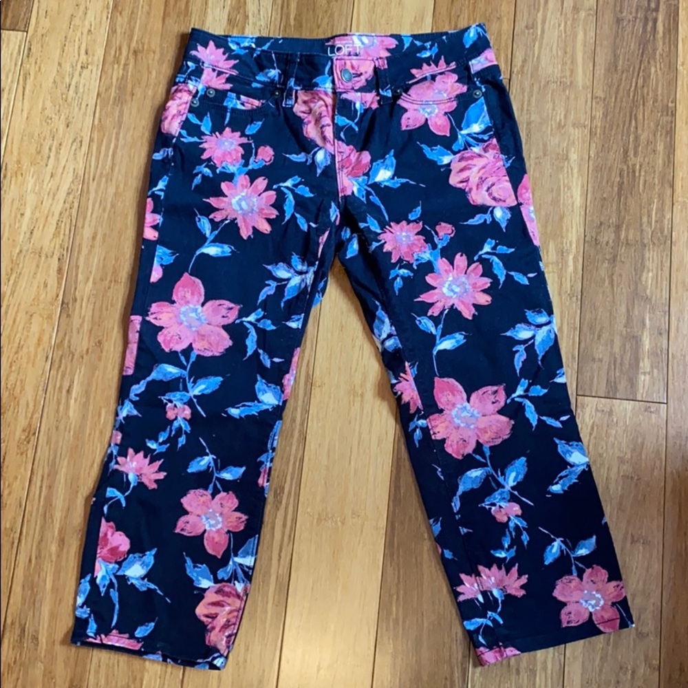 floral corduroy capris from the loft